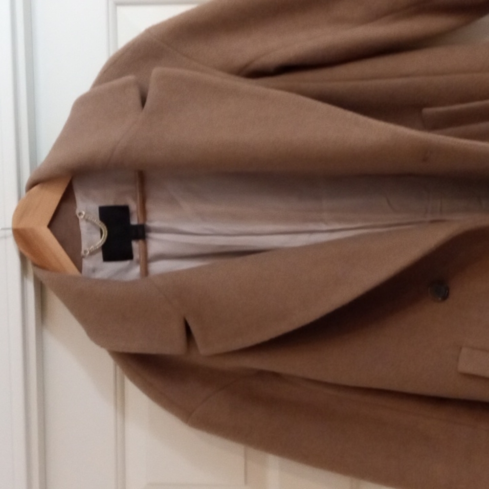 J. Crew 100% Camel Hair Tan Women's Coat Jacket XS fits like Small - Medium - Picture 9 of 12